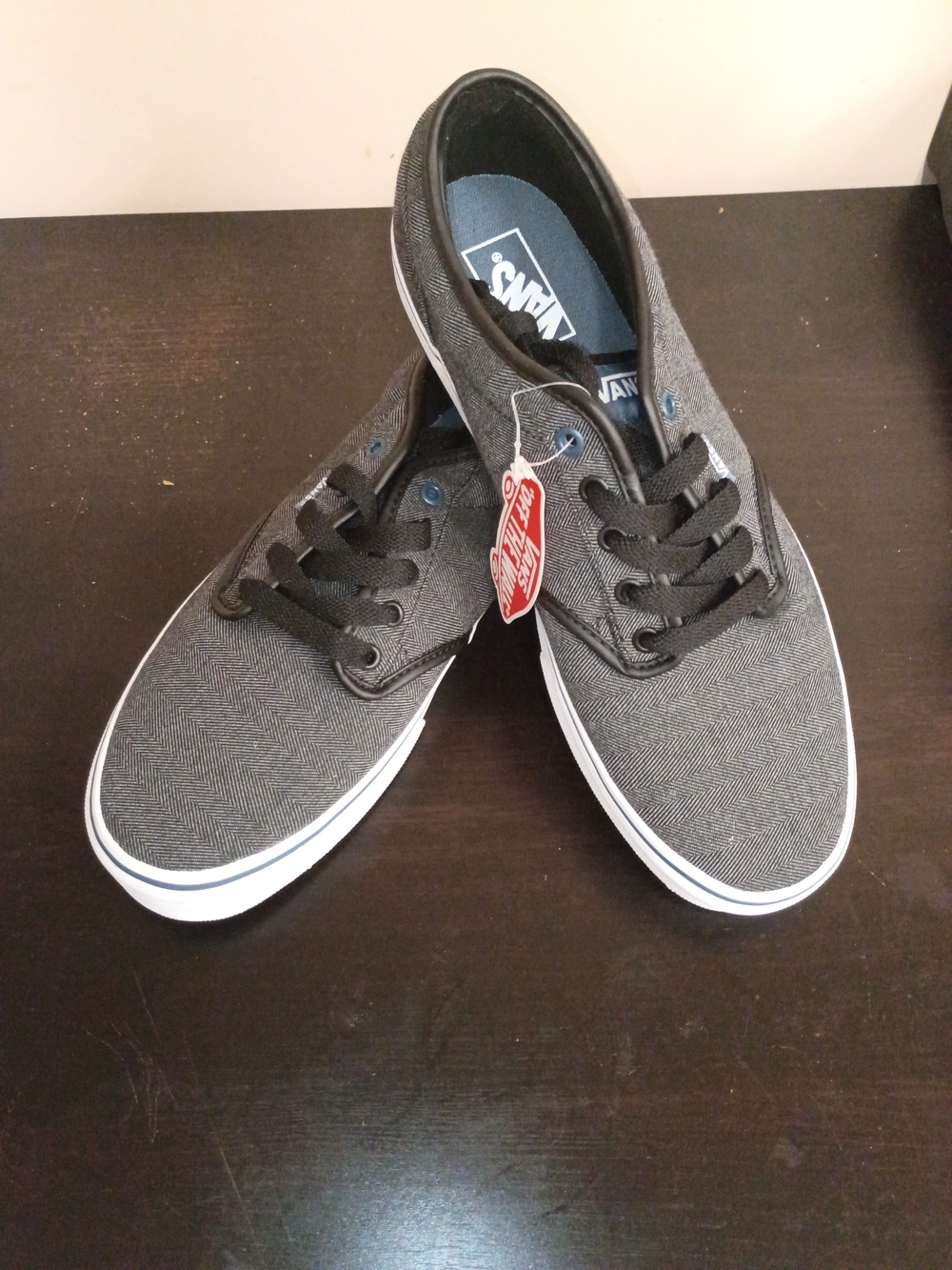 Vans Men's Gray Low-Top Canvas Sneakers